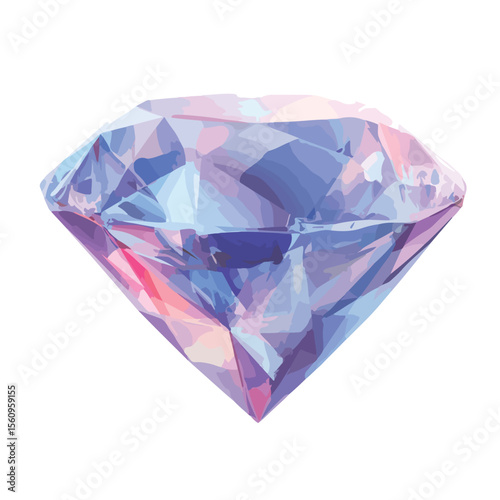 vector illustration of diamond isolated in White Background, diamond vector