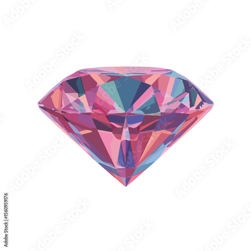 vector illustration of diamond isolated in White Background, diamond vector