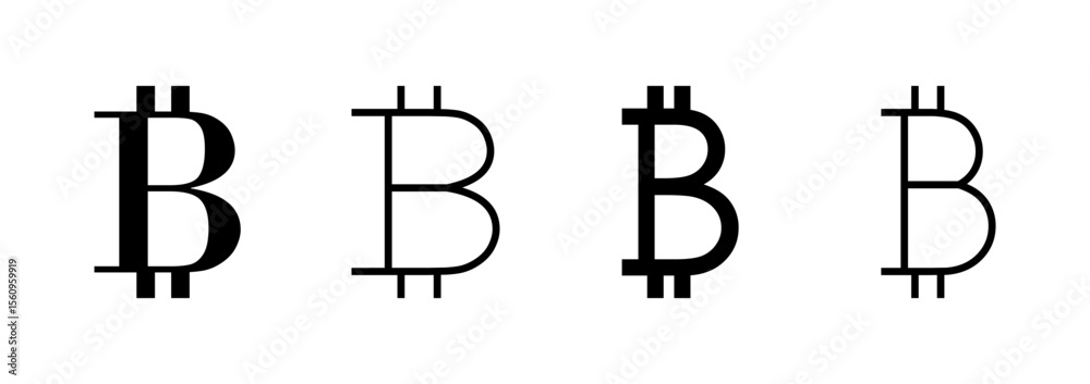 Obraz premium Bitcoin icon logo design. bitcoin sign and symbol. payment symbol. cryptocurrency logo