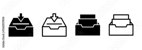 Archive folders icon logo design. Document vector icon. Archive storage icon.