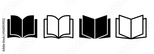 Book icon logo design. open book sign and symbol. ebook icon