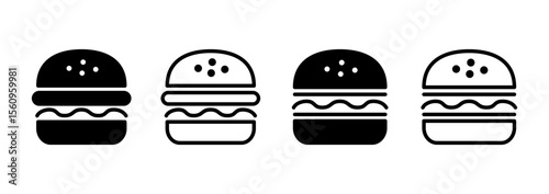 Burger icon logo design. burger sign and symbol. hamburger