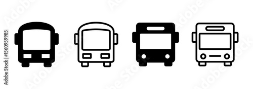 Bus icon logo design. bus sign and symbol
