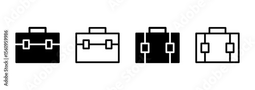 Briefcase icon logo design. suitcase sign and symbol. luggage symbol.