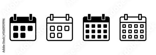 Calendar icon logo design. Calender sign and symbol. Schedule icon symbol