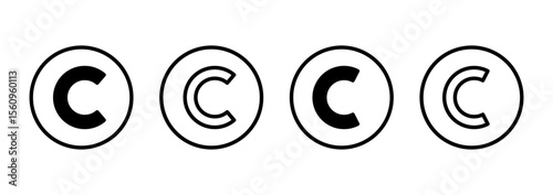 Copyright icon logo design. copyright sign and symbol