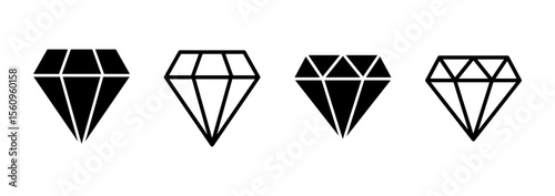 Diamond icon logo design. diamond gems sign and symbol