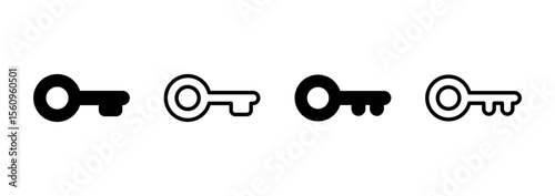 Key icon logo design. Key sign and symbol.