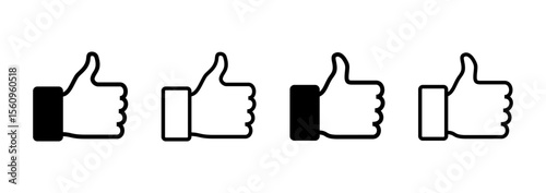 Like icon logo design. Thumbs up sign and symbol. Hand like