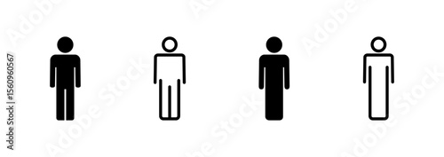Man icon logo design. male sign and symbol. human symbol