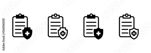 Medical insurance icon logo design. health insurance sign and symbol