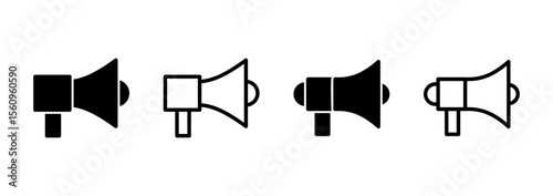 Megaphone icon logo design. Loudspeaker sign and symbol