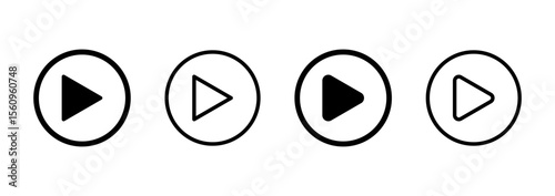 Play icon logo design. Play button sign and symbol
