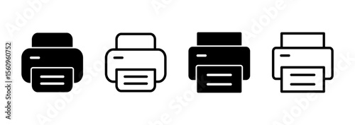 Print icon logo design. printer sign and symbol