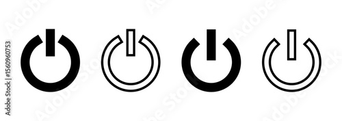 Power icon logo design. Power Switch sign and symbol. Electric power