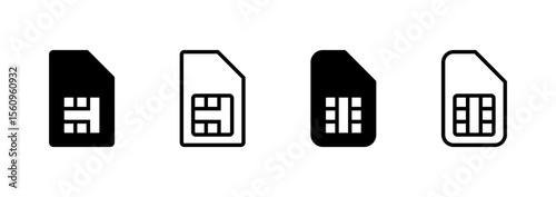 Sim card icon logo design. dual sim card sign and symbol
