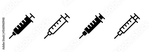 Syringe icon logo design. injection sign and symbol.vaccine icon