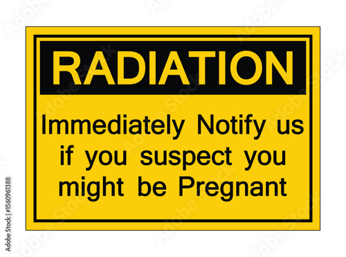 Radiation Warning Sign for Pregnant Individuals in Hazardous Areas