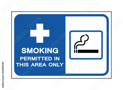 Smoking Permitted in Designated Area Sign for Health and Safety Compliance
