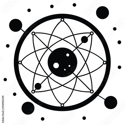physicist element isolated astrophysics chart on white background