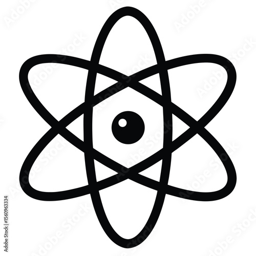 physicist element isolated atom symbol on white background