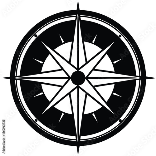 physicist element isolated compass on white background