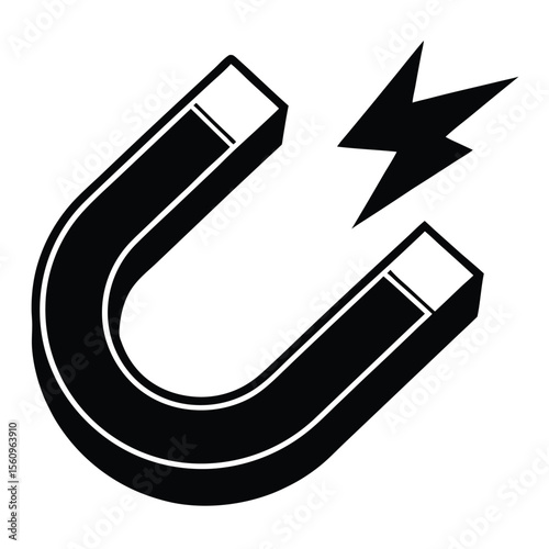 physicist element isolated electromagnet on white background