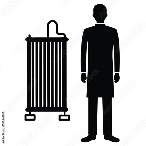 physicist element isolated heat exchanger on white background