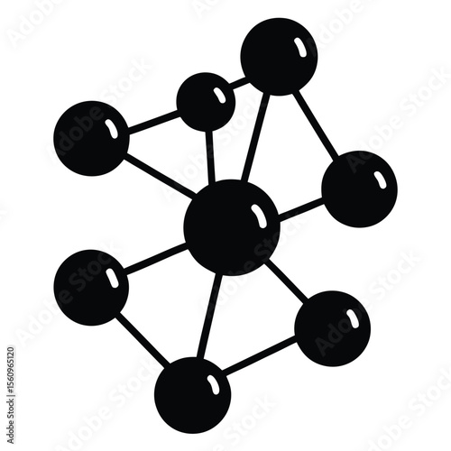 physicist element isolated model of a molecule on white background