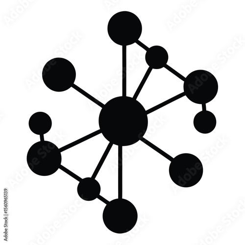 physicist element isolated model of a molecule on white background