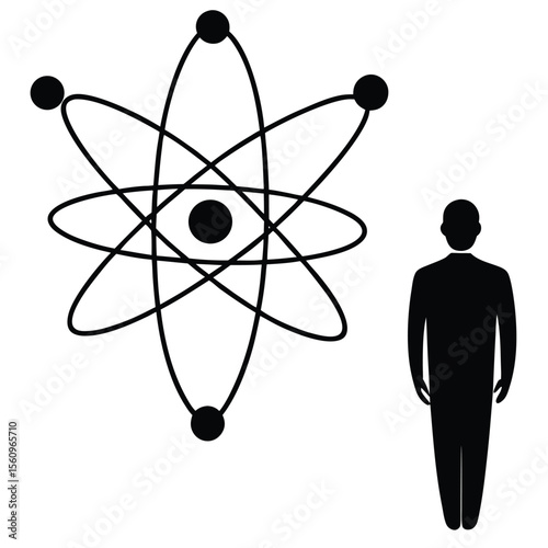 physicist element isolated quantum field theory on white background