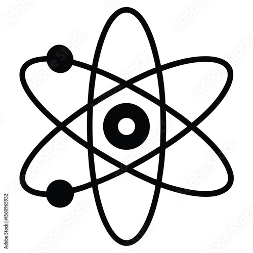 physicist element isolated scientific diagram on white background