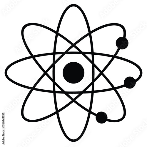physicist element isolated scientific diagram on white background
