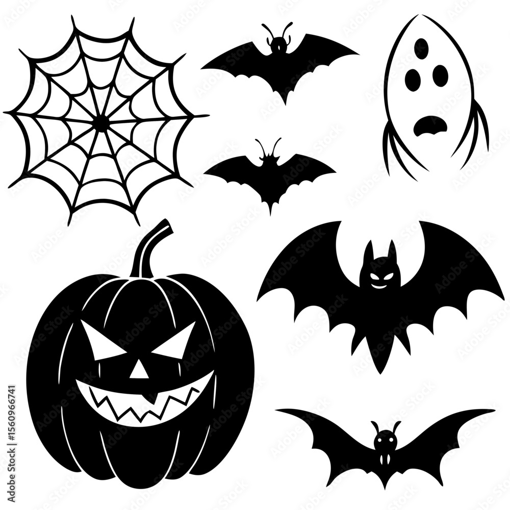 Naklejka premium halloween set