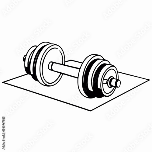 dumbbell isolated on white background