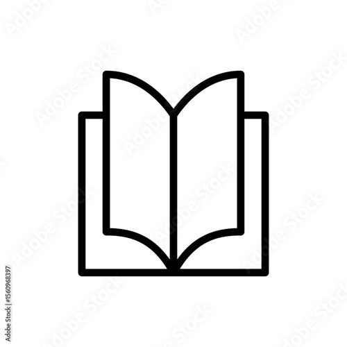 Book icon symbol for apps and websites. open book sign and symbol. ebook icon