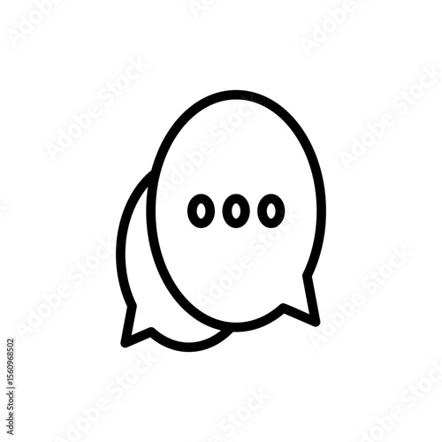 Chat icon symbol for apps and websites. speech bubble sign and symbol. comment icon. message