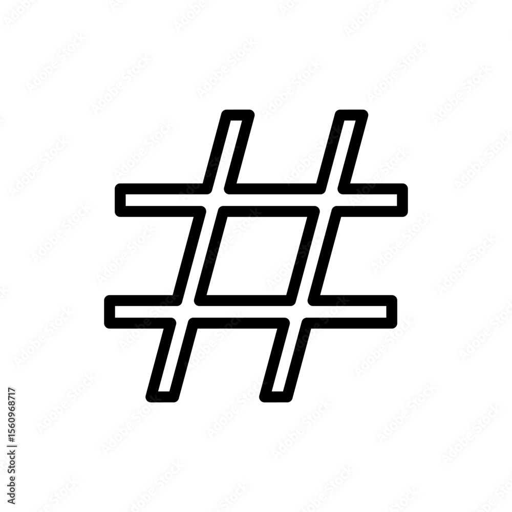 Obraz premium Hashtag icon symbol for apps and websites. hashtag sign and symbol