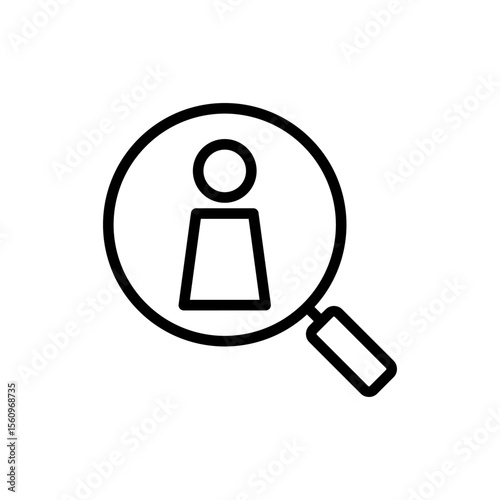 Hiring icon symbol for apps and websites. Search job vacancy sign and symbol. Human resources concept. Recruitment
