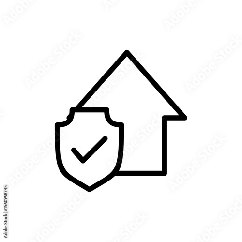 home insurance icon symbol for apps and websites. home protection sign and symbol