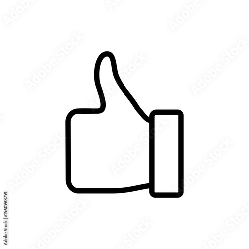 Like icon symbol for apps and websites. Thumbs up sign and symbol. Hand like