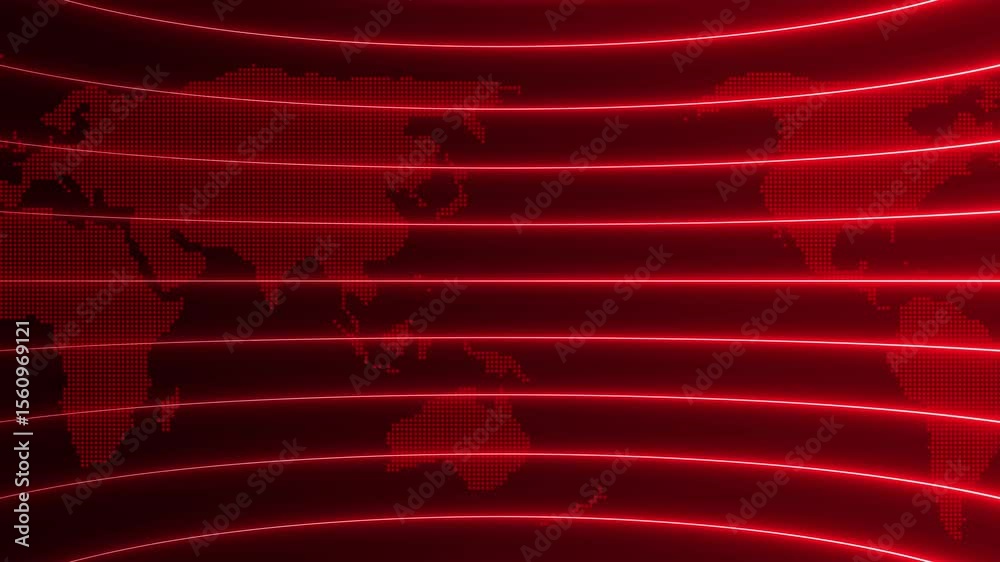 Cyber Monday Sale on red background. neon lines News Background animation , digital world breaking news Studio Background , world live report . and earth technology background.