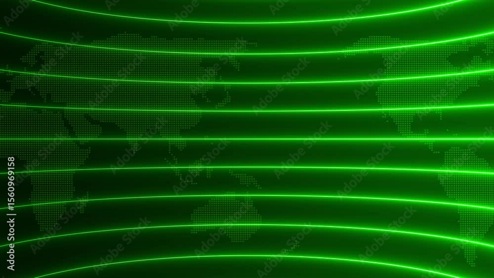 Cyber Monday Sale on green background. neon lines News Background animation , digital world breaking news Studio Background , world live report . and earth technology background.