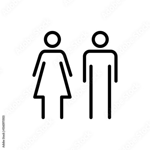 Man and symbol for apps and websites icon vector. male and female sign and symbol. Girls and boys