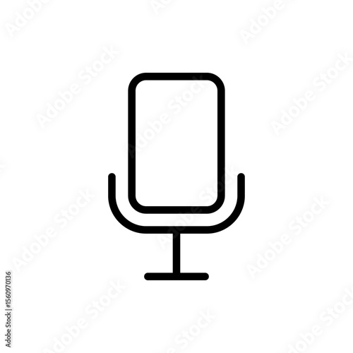 Microphone icon symbol for apps and websites. karaoke sign and symbol