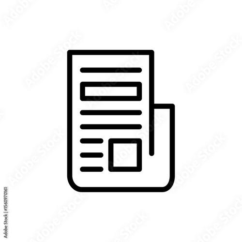 Newspaper icon symbol for apps and websites. news paper sign and symbol
