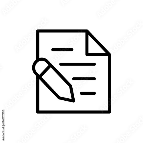 Note icon symbol for apps and websites. notepad sign and symbol