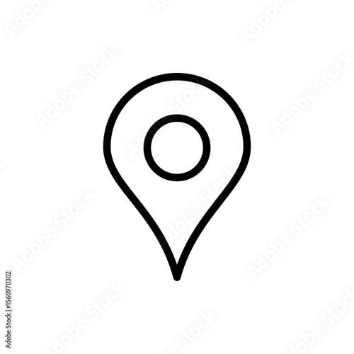Pin icon symbol for apps and websites. Location sign and symbol. destination icon. map pin
