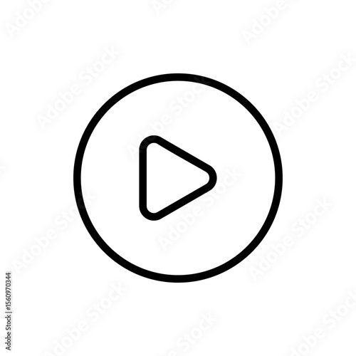 Play icon symbol for apps and websites. Play button sign and symbol