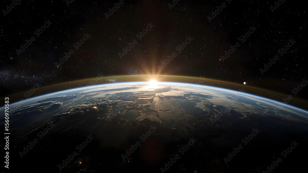 Obraz premium Dramatic Close-Up of the Sun with Solar System in Space – Intense Cosmic Energy